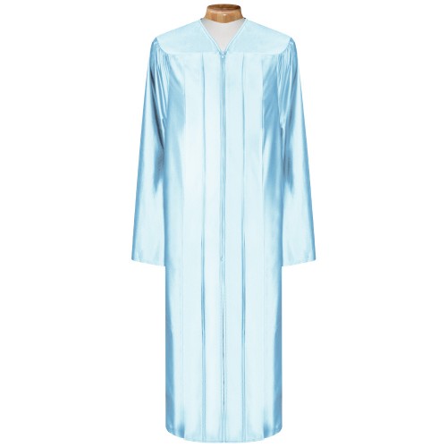 Shiny Light Blue Choir Robe