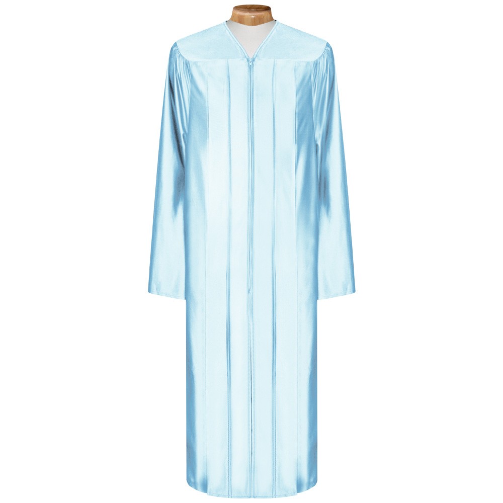 Shiny Light Blue Choir Robe