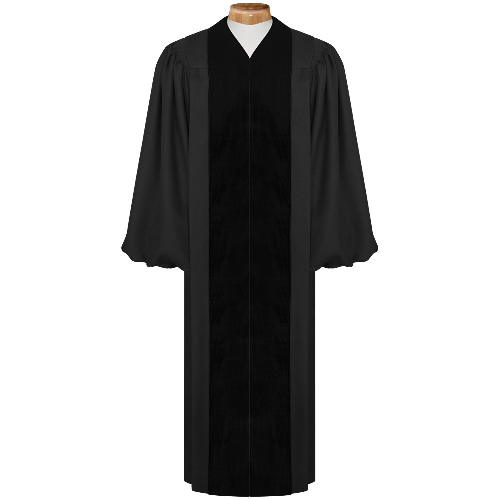 Front Velvet Geneva Clergy Robe