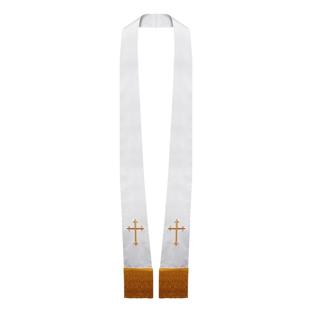 White Satin Pulpit Stole
